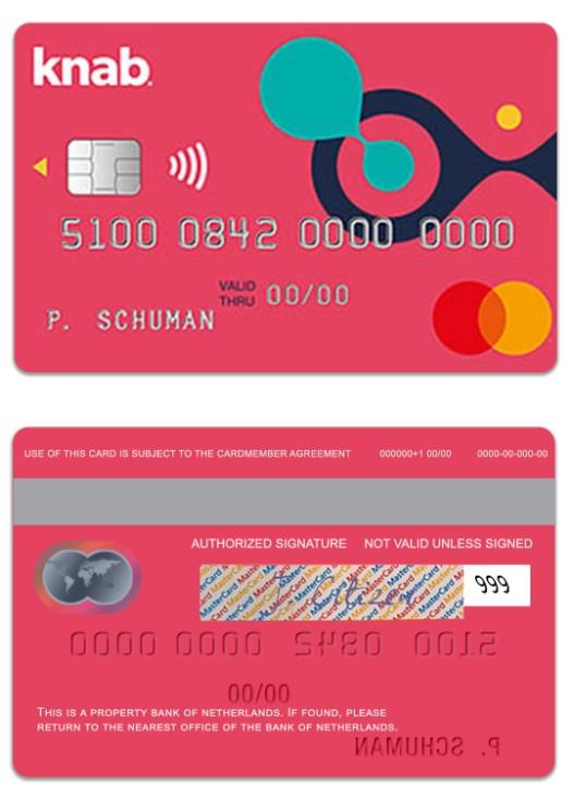 Netherlands Bank of Netherlands Knab Credit Mastercard